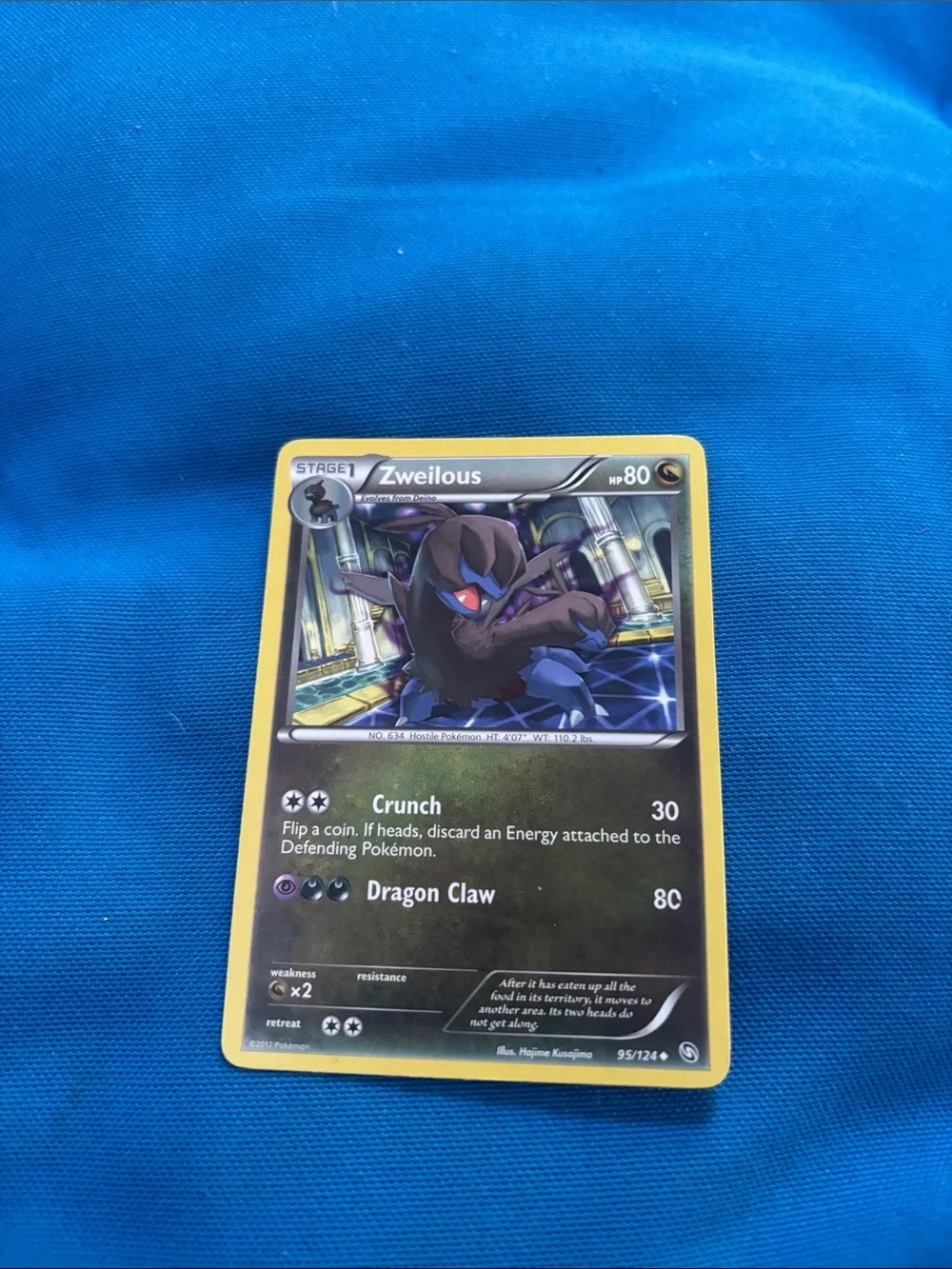 Pokémon Cards Zweilous Hp 80 2012 NWOTS